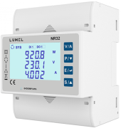 Elektrivõrgu analüsaator NR32, input 100-600VLL, CT-1/5A, (1Ø-2w/3Ø-3w/3Ø-4w), LCD w. backlight, bi-directional, %THD V/I up to 31th, 2x tariff inputs, 2x relay outputs, sv 100..550VAC/DC, RS485 ModBus RTU, cl.0,2s, -20..55°C, W72mm, TS35
