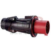 Plug Hypra, 3P+E 16A 415VAC, rubber, IP44