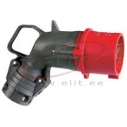Plug Hypra, 3P+E 32A 415VAC, angled, plastic, IP44