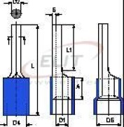 Piik-kaabliking kraega Pin b, 1.5..2.5mm² 600V, -25..75°C, PVC, brass, 100pcs/pck, sinine
