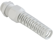 Läbiviik Syntec M20x1.5, anti-kink nozzle, ø5.5..12mm| 1osaline tihend, mutrivõti 24mm, keermepikkus 8mm, -30..100°C, PA6, CR, komp. O-ring, HF, CE/UL/VDE, IP68, helehall