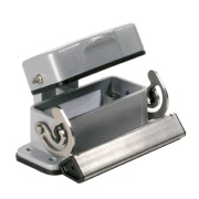 Base HDC 16A ADLU, Size 5, end-locking clamp, lower side, with cover, IP65
