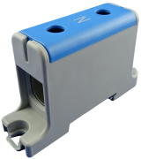 Hargnemisklemm Al/Cu UK95/1N, 1P (2holes) 16-95mm² 220/245A 1000VAC/ 1500VDC, Hex6 12N 6..25mm²/ 22Nm 35..95mm², TS35/ panel mount, sinine