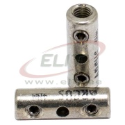 Kruvi-jätkuhülss Al/Cu, 1.5..16mm² 1kV, läbiv, pingutusmoment 4Nm, tinatatud vask, hex. võti SW(i) 2.5, Arcus