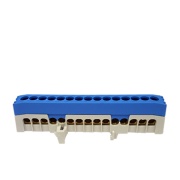 N-klemm N15-F2, 15x16mm², 63A 690V, puutekindel, TS35, Z2, sinine