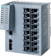 Scalance XC216, Manageable Layer 2 IE Switch, 16x 10/100 Mbit/s RJ45 ports, 1x console port, diagnostic LED, redundant power supply, -40..70°C, TS35, office redundancy functions features (RSTP, VLAN ,..), ProfiNet IO Device, Ethernet/IP compliance C-