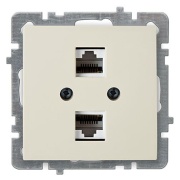 Andmesidepesa Touran, 2x RJ45 cat.5e, süvis, beež