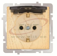 Pistikupesa Touran, mehh.| 2P+E Schuko, kaas, 16A 250VAC, süvis, vaher