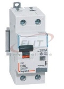 Kombikaitselüliti DX³, 1B+N 16A 230VAC 10kA, 30mA type AC, N right hand, 2M