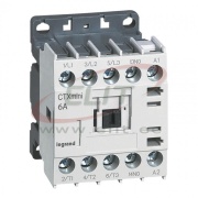 Minikontaktor CTXmini, 2.2kW 6/20A 3x400VAC, 1NO 10A 240VAC, cv 24VAC, TS35/ panel mount