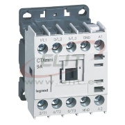 Minikontaktor CTXmini, 4kW 9/20A 3x400VAC, 1NO 10A 240VAC, cv 230VAC, TS35/ panel mount