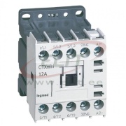 Minikontaktor CTXmini, 5.5kW 12/20A 3x400VAC, 1NC 10A 240VAC, cv 24VDC, TS35/ panel mount