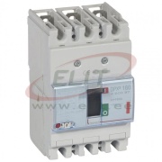 Kompaktkaitselüliti DPX³ 160, 160A 3x 415VAC 36kA, short-circuit protection 0.8..1In, overload protection 10In, incl. screws/ cage clamps Al/Cu 70/95mm², panel mount