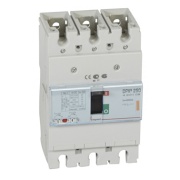 Kompaktkaitselüliti DPX³ 250, 250A 3x 415VAC 25kA, short-circuit protection 0.8..1In, overload protection 5..10In, incl. screws/ bar clamps/ lugs screws, panel mount