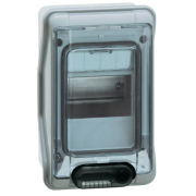 Plastkilp Plexo³, 4M, 32A 400VAC, PEN 4, 4, 200x128x116mm, reinforced polystyrene, PC, -25..40°C, incl. 3 cable glands, UV-stable, HF, cl. II, IP65 IK09, kirgas, hall