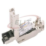 Industrial Ethernet FastConnect RJ45 Plug 180 2x 2, RJ45 plug-in 10/100Mbit/s, rugged metal housing, FC connecting, IE FC cable 2x 2, 180° cable outlet, 10pcs/pck