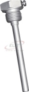 Kaitsetasku TH-VA, 200mm, Tmax600°C, Ø8x0.75mm, G½-in. DIN 228, SW22, Pmax 40bar, stainless steel