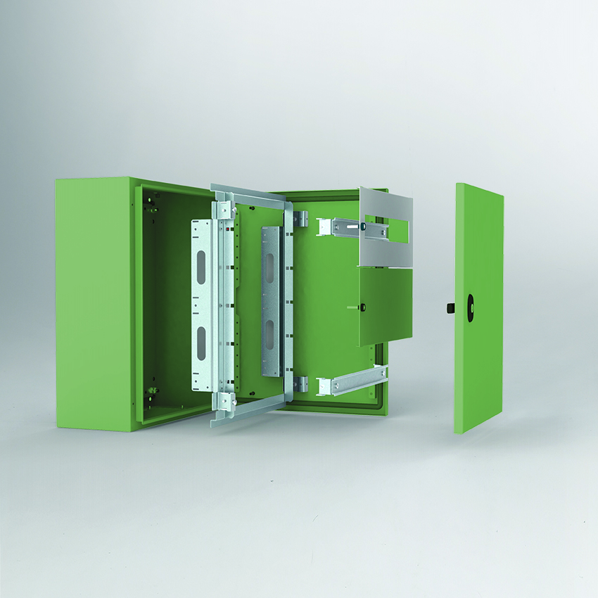 Moodulraam ECMI, 2x 16M, 400Wx400H, komp., moodulpaneelid, tsinkpassiveeritud TS35, paigaldustarvikud, C3M| epoksüvaigu kiht, hall