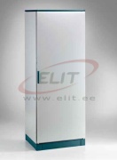 Metallkapp ENUX, 1000Wx1800Hx400D, frame, blank door, rear panel, lever-operated double bar locking w. 3mm double-bit insert, modular, adj. cable entry w. sealing gasket, C3M| epoxy resin layer, IP55 IK10, NEMA12, sinine/ hall