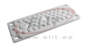 Multiläbiviik HTC-50, FL21/ C-hole| 216x84mm, 49x 7..13, 1x 15..25, -40..130°C, fastening hole ø10mm, incl. rivets set, HF, IP65/55, grey
