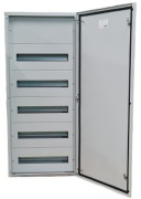 Jaotuskilp JXJ, 5x 18M, 80A 400VAC, 450x1035x140mm, ülemised, alumised kaabli sisestusplaadid, tsingitud terasplekk, -5..40°C, 4x FL21, Jumax JXJ 90-18, IP44 IK10, MaxPro, kivihall