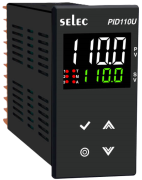 PID110-U | Universaalne PID-regulaator, 4^4 kohaline valge/roheline LED-ekraan, universaalne sisend/väljund, 3 releeväljundit, analoog-/SSR-väljund, 24VDC anduritoide, 90...270 VAC/DC, ■96×48/□92×45, IP65