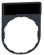 Märktule sildialus, ø22.5mm, incl. plate W27xL12.5mm, Polyamid 66, -40..100°C, V-2, black