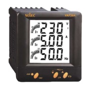 Elektrivõrgu analüsaator VAF36A, 3x 3digits LCD, 3Ø-3/4W/ 2Ø-3W/ 1Ø-2W, CT prim. 5A..10kA/ CT sec. 5A, PT prim. 100V..500kV/ PT sec. 100..500VAC, parameter V/A/Hz/RPM/run hour, sv 240VAC ±20%, ■99x99/□92x92, IP65