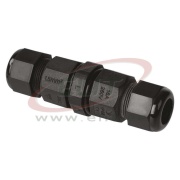 Kaabliühendusmuhv ZS9010, 3x 0.75..2.5mm2 16A 250VAC kruviühendus, polüamiid PA66, IK08 IP68, must, Emos