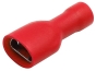 Juhtmehülss-pesa Con vv 2.8 r, PVC fully insulated, female, 0.5..1mm² 300V, tab 0.8x2.8mm| 288, -25..75°C, PVC, brass, 100pcs/pck, punane