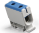 Hargnemisklemm Al/Cu UK35/1N, 1P (2holes) 2.5-35mm² 120/135A 1000VAC/ 1500VDC, Hex4 3Nm 2.5..16mm²/ 6Nm 25..35mm², TS35, sinine