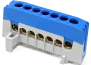 N-klemm N7-F2, 7x16mm², 63A 690V, puutekindel, TS35, Z2, sinine