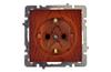 Pistikupesa Touran, mehh.| 2P+E Schuko lapselukk, 16A 250VAC, süvis, kirss