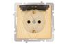 Pistikupesa Touran, mehh.| 2P+E Schuko, kaas, 16A 250VAC, süvis, vaher