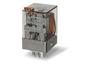 Relay 60.12, 2CO (DPDT) 10/20A 250/400VAC, cv 230VAC, lockable test button, mechanical indicator, 8pin plug-in, TS35 sockets (90.02/20/22/26/82.3)