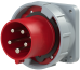 Kilbipistik, 3P+N+E 125A 415VAC, IP67, MaxPro, punane