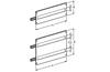 Moodulpaneel EUPM, punched, 600Wx400H| 2x 24M, incl. accessories, mounting rail, hall