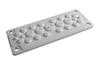 Multiläbiviik HTC-25, FL21/ C-hole| 216x84mm, 1x 20..26, 16x 8..14, 4x 14..20, 4x 5..7, -40..130°C, fastening hole ø10mm, incl. rivets set, HF, IP65/55, grey