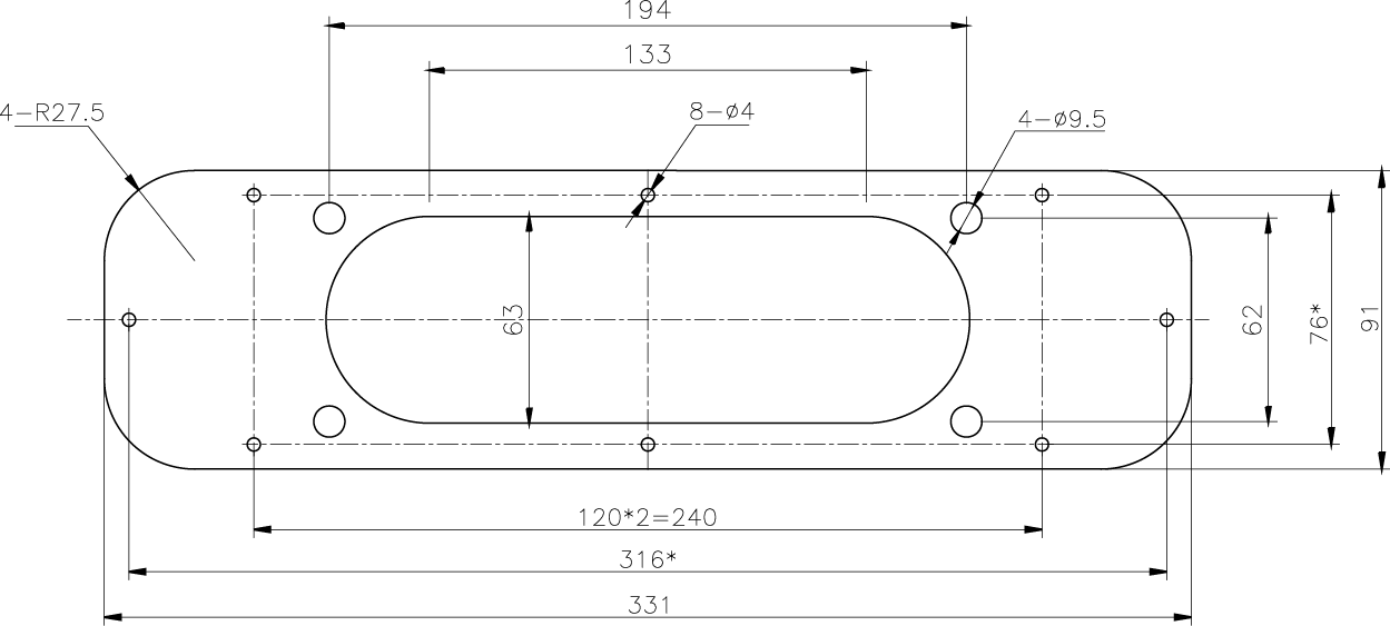 981000183 Gland Plate Gp3 Cutout Fl21 For Multigate Lmcmc