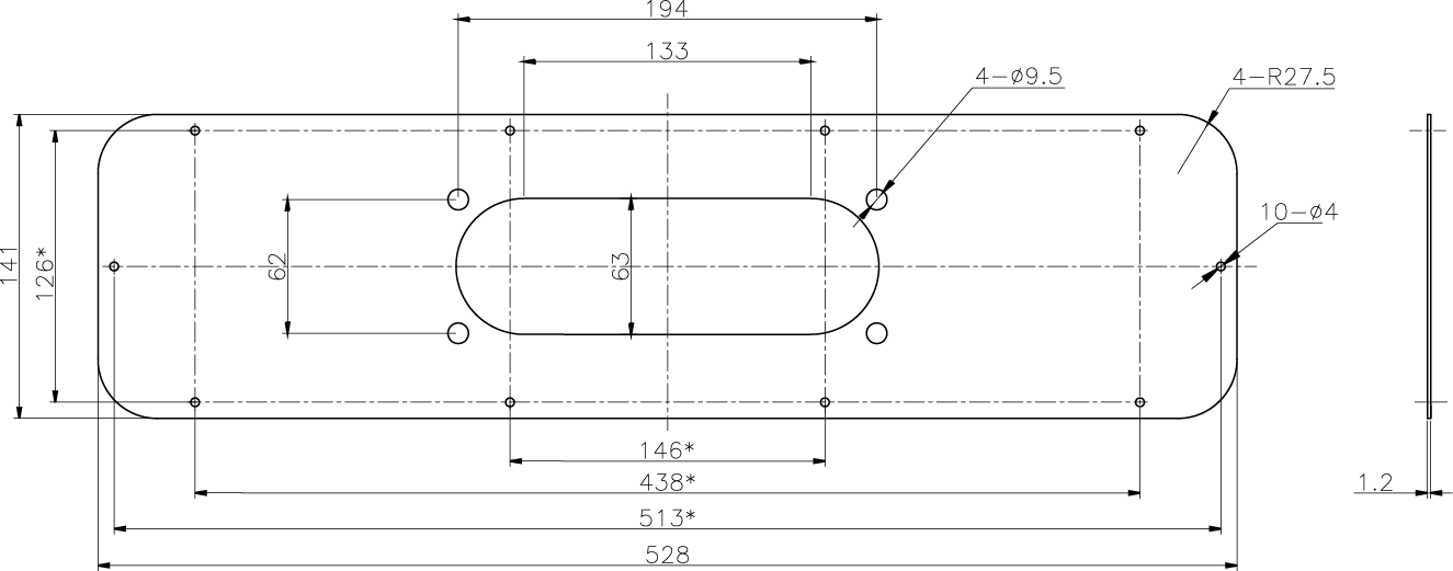 981000185 Gland Plate Gp5 Cutout Fl21 For Multigate Lmcmc