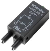 MO Varistor ^LED, 240VAC/DC, overvoltage protection in AC/DC circuits (polarity A2-, A1+), LED indicator in AC/DC circuits, SRU05/08-E/ST ^SRC05/08-E/ST ^SKB/SKC14-E/ST