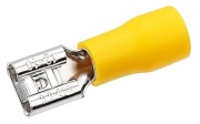 Receptacle Con vh 9.5 g, insulated, female, 4..6mm² 300V, tab 1.2x9.5mm| 9512, -25..75°C, PVC, brass, 100pcs/pck, yellow