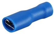 Disconnector Con vv 2.8 b, fully insulated, female, 1.5..2.5mm² 300V, tab 0.8x2.8mm, -25..75°C, PVC ^brass, 100pcs/pck, blue