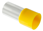 Wire-End Ferrule w. Collar Ce 700021 w, H70x21mm, 25pcs/pck, yellow
