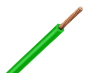 Wire H05V-K, 0.75mm² 300/500V -40..70°C, 100m/pck, green