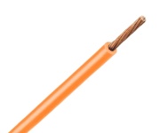 Wire H05V-K, 0.75mm² 300/500V -40..70°C, 100m/pck, orange