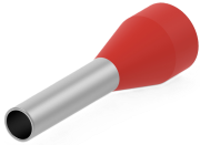 Wire-End Ferrule w. Collar Ce 015008 wc, H1.5x8mm, 100pcs/pck, red