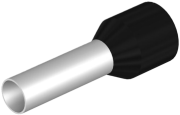 Wire-End Ferrule w. Collar Ce 060012 w, H6x12mm, 100pcs/pck, black