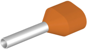 Twin Wire-End Ferrule w. Collar Ct 005008 w, 2x0.5x8mm, 100pcs/pck, orange