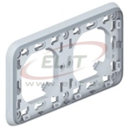 FM Support Frame Plexo, 2gang hori., IP55, grey
